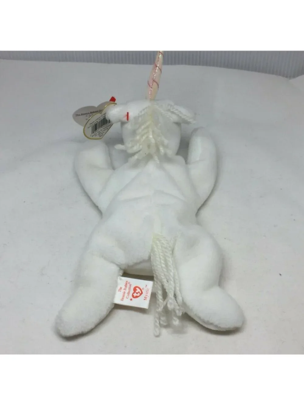 Ty Beanie Baby Mystic Unicorn Plush Toy White With Tags 1994 Vintage Collectible